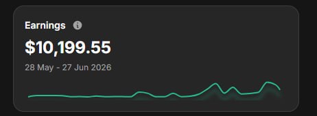 Dashboard card showing 10,199.55 earnings